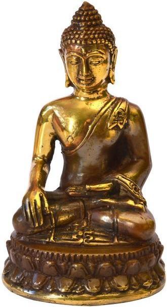 Saraswati Bouddha thaïlandais laiton antique 4x8cm (4 x 8 cm)