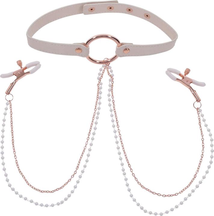 Produktbild Sportsheets peaches ‘n creame collar with nipple clamps