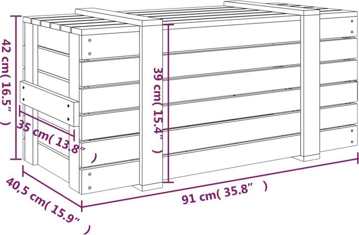 Actual product image vidaXL Truhe (40.50 cm, 1x)