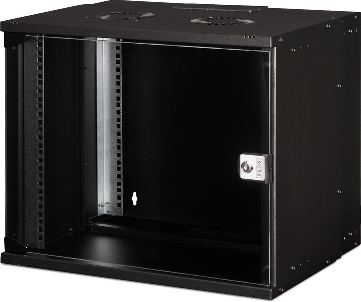 Actual product image Digitus 19" 9U wall-mounted housing, SOHO PRO 459 x 540 x 400 mm, black (9 RU, 19 inch rack)