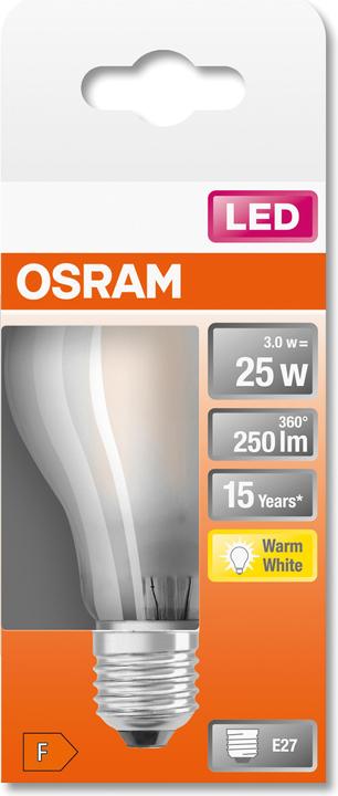 Productafbeelding Osram Ster Klassieker A (E27, 25 W, 250 lm, 1 x, F)