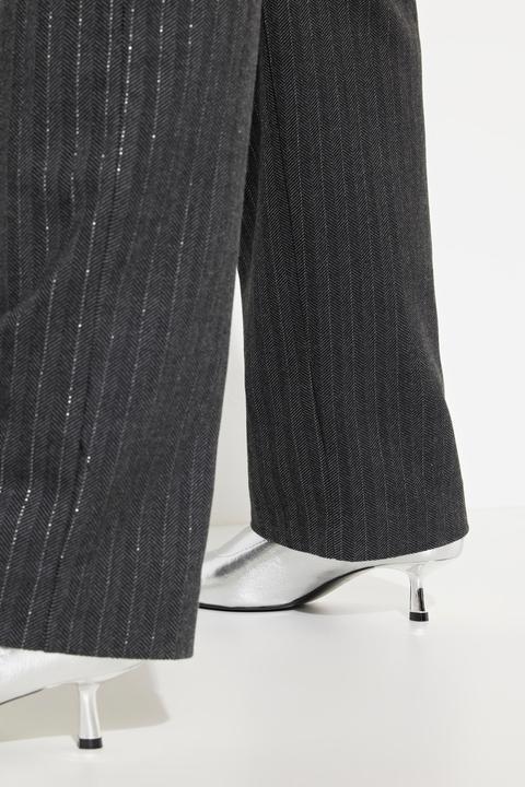 Immagine prodotto Ulla Popken Pantaloni con design a spina di pesce, taglio della gamba ampio e cintura comoda (52)