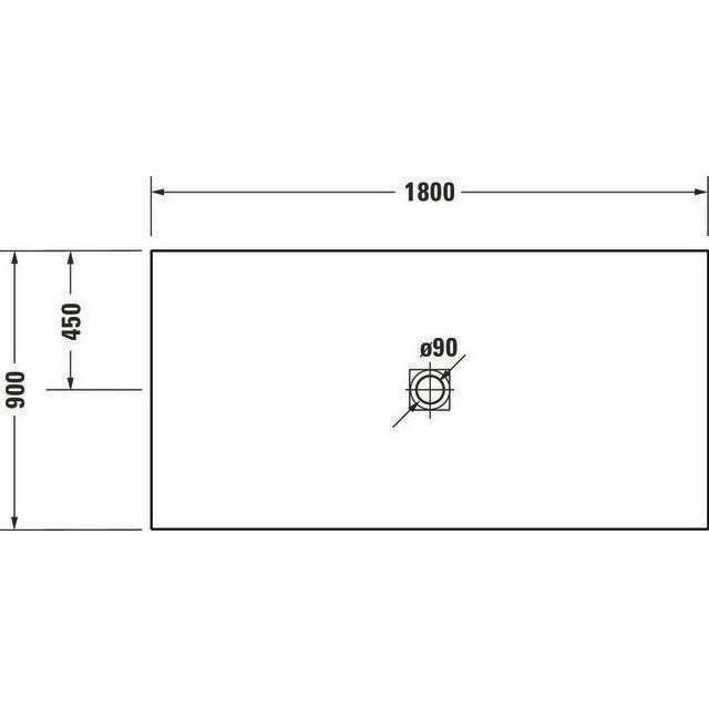 Duravit, Duschwanne, Duschwanne Sustano Rechteck 1800x900x30mm dunkelgrau matt