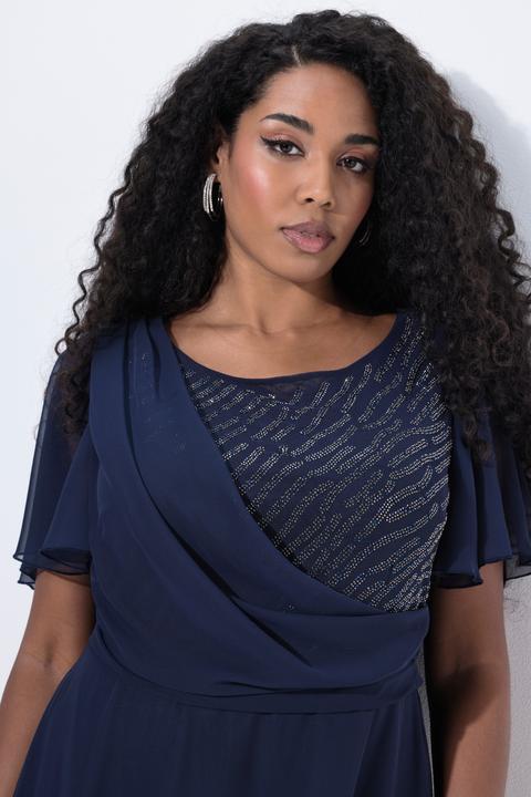 Produktbild Ulla Popken Midi-Abendkleid, Chiffon, Drapierung (58)
