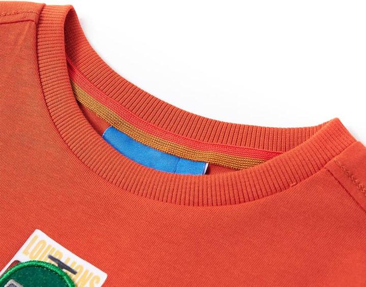 Immagine prodotto VidaXL Camicia da bambino a maniche lunghe arancione 104,Materiale: 100 (104)