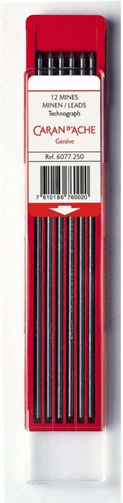 Produktbild Caran d'Ache Technograph-Minen (Ersatzmine, Schwarz, 2 mm)