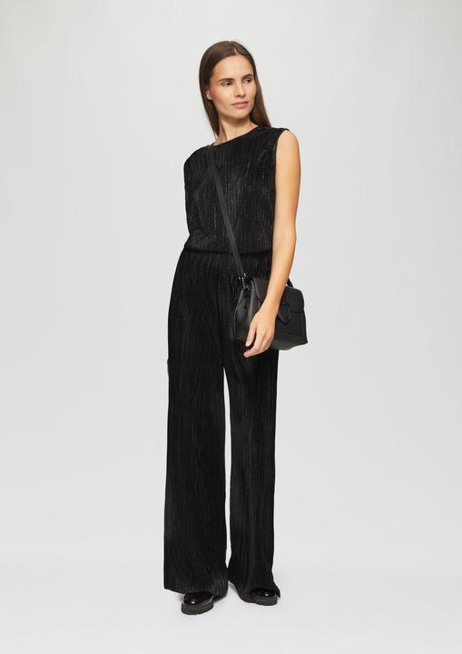Produktbild S.Oliver Hose Plissierte Wide-Leg-Hose mit Glitzergarn (48)