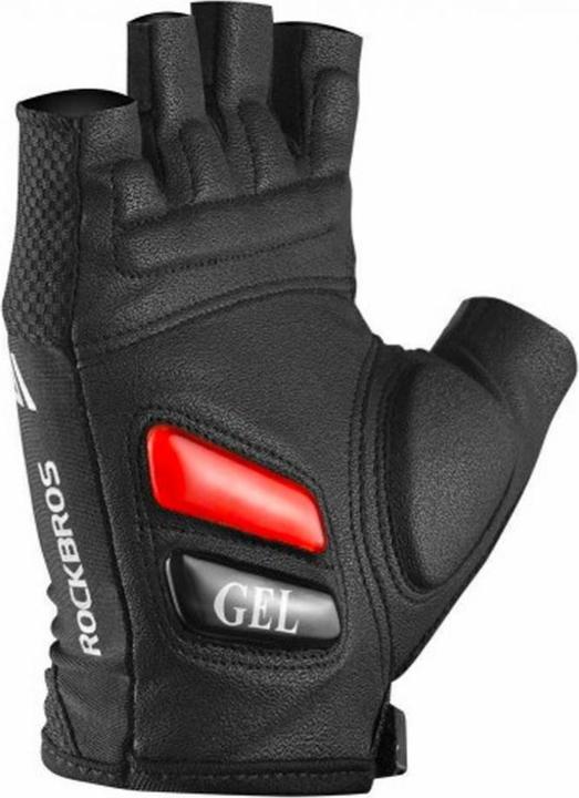 Produktbild Rockbros S143-BK M cycling gloves with gel inserts - black (M)