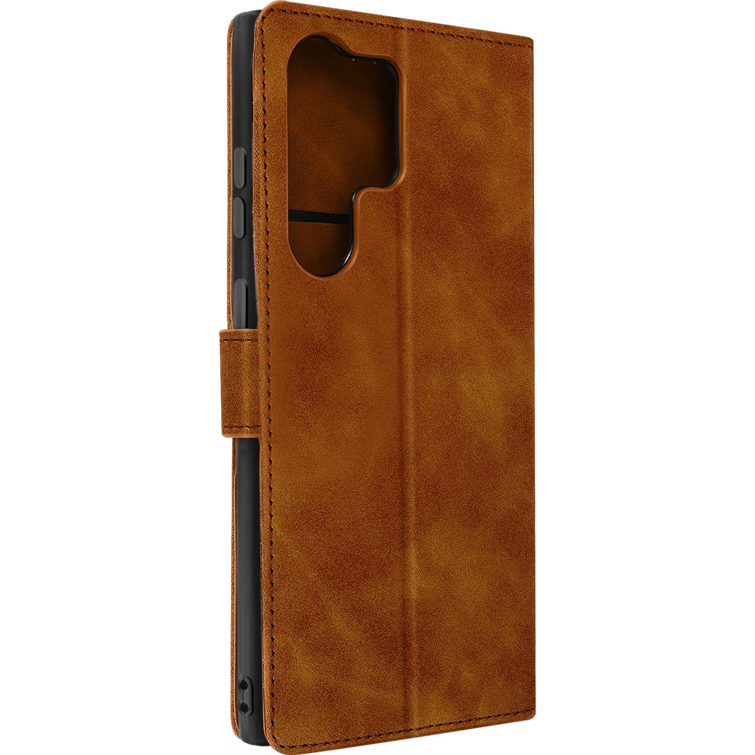 Thumbnail - Avizar Tender Book Series (Samsung Galaxy S23 Ultra), Smartphone Hülle, Braun