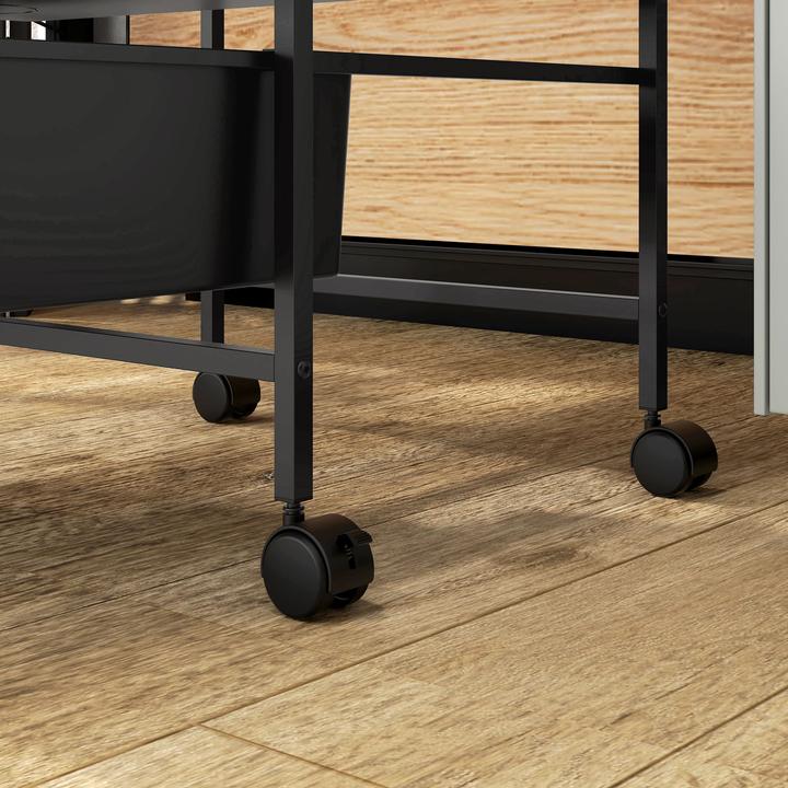 Image du produit Homcom Rollwagen Stahl, Kunststoff Schwarz