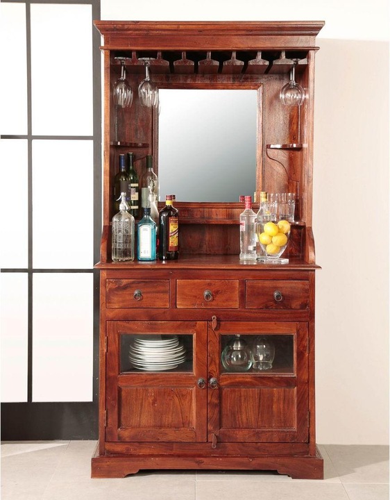 Immagine prodotto Floki24 Mobile bar in stile coloniale, acacia 97x52x193 OXFORD - marrone scuro