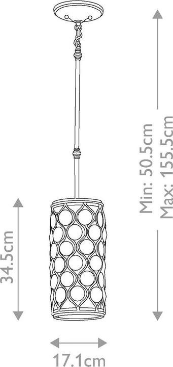 Produktbild Elstead Lighting Lucia Hängeleuchte E27 35cm Brüniertes Silber (E27)