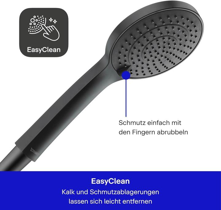Produktbild Duravit Brauseset schwarz matt (3 Strahlarten, 14 l/min)