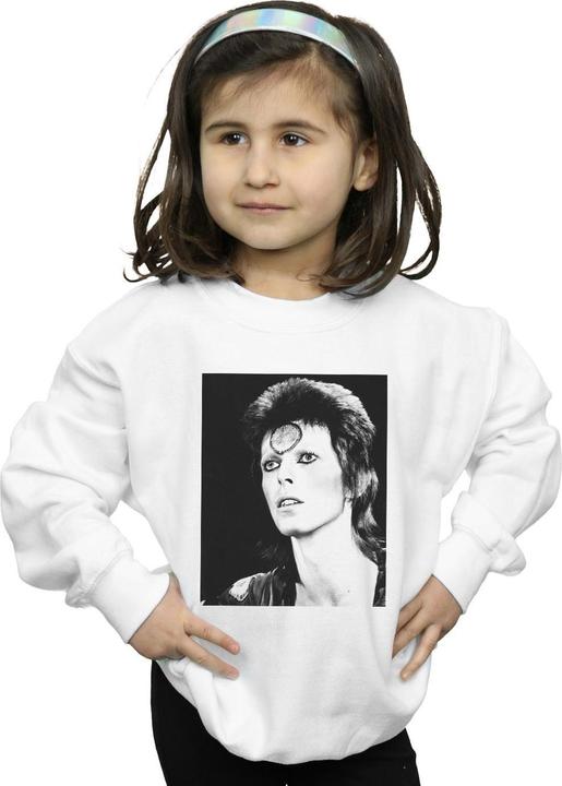 Actual product image David Bowie Girls Ziggy Looking Sweatshirt (116)