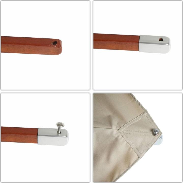 Actual product image Swisshandel24 Cover for gastronomy wooden parasol, parasol cover replacement cover, round Ø4m polyester 3kg - ant (4 m)