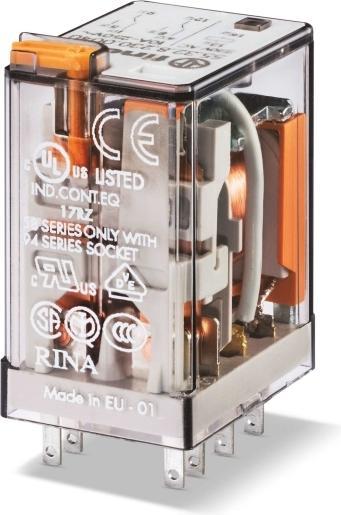 Actual product image Finder 10A (20A), 2CO, 24VDC industrial plug for 94 series. Test button, double LED (without