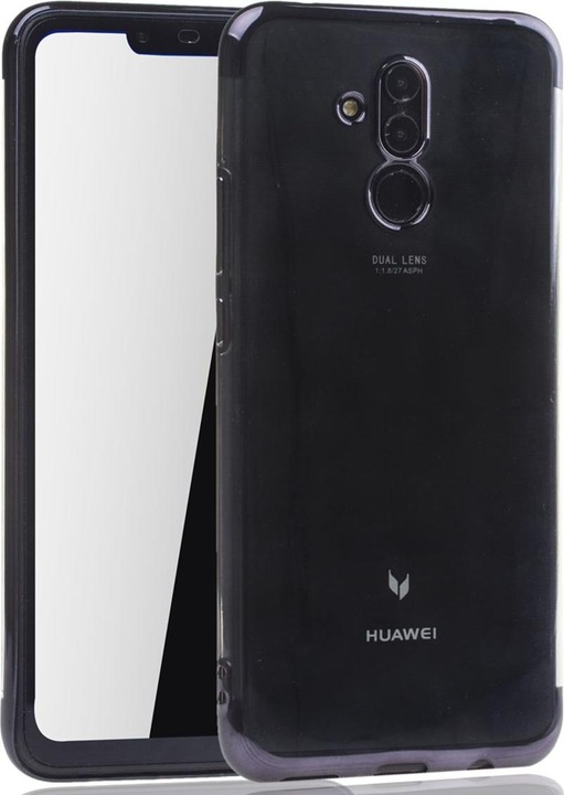Produktbild König Design Handy Hülle Schutz Case für Huawei Mate 20 Lite Durchsichtig Transparent Schwarz (Huawei Mate 20 Lite)
