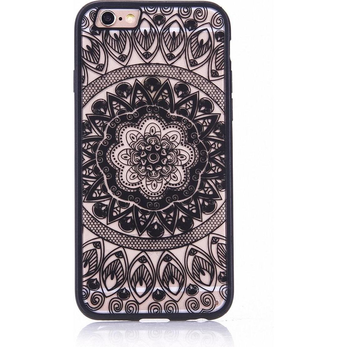 König Design Apple iPhone 7 Handy Hülle Mandala Case Schutzhülle Motiv Cover Kreis Schwarz (Apple iPhone SE (2nd Gen), A...