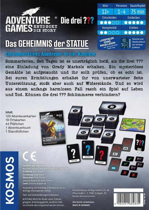 Produktbild Kosmos Adventure Games - Die drei??? - Das Geheimnis der Statue (Deutsch)