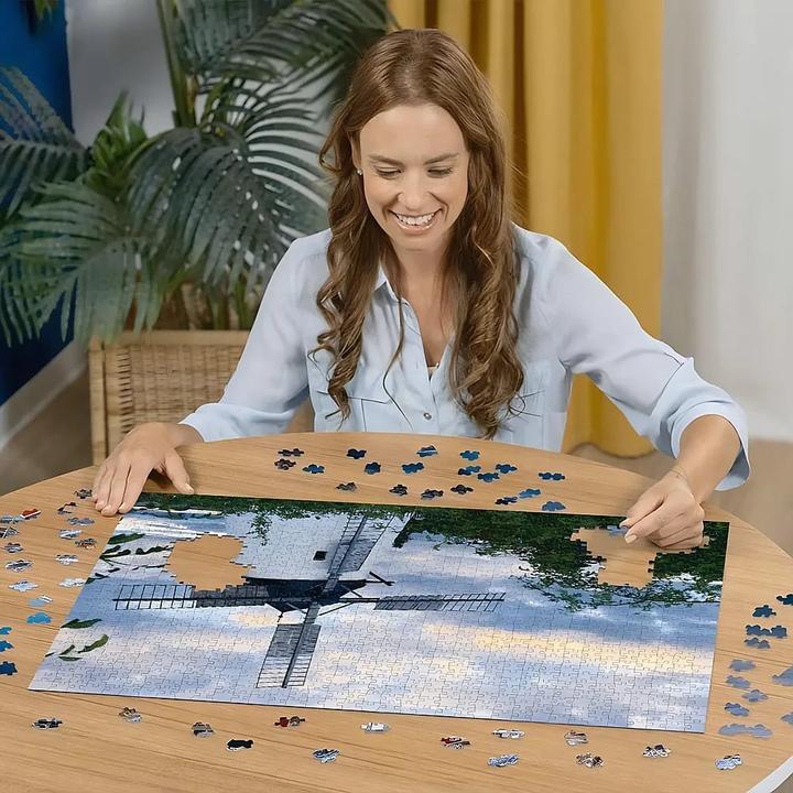 Actual product image Ravensburger Puzzle 12000597 - Windmill near Retz - 1000 pieces jigsaw puzzle for adults and children from (1000 pieces)