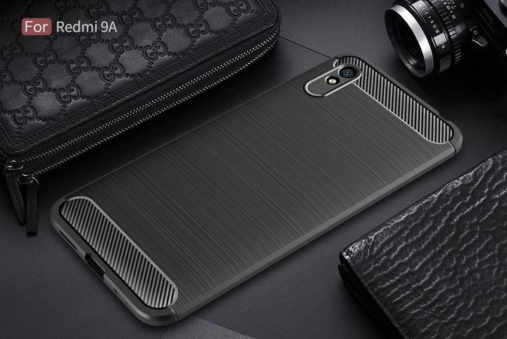 Actual product image Screenguard Xiaomi Redmi 9A Cover Carbon Brushed Soft TPU (Xiaomi Redmi 9A)