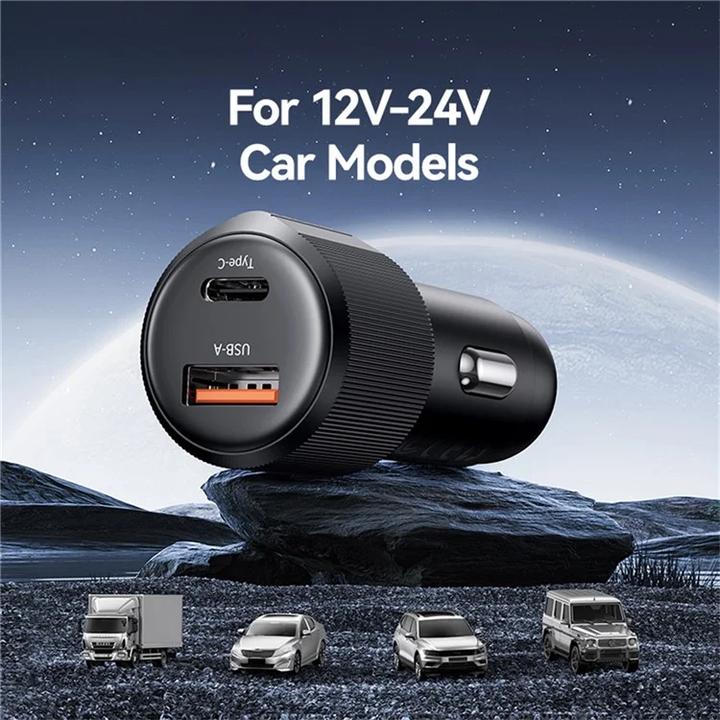 Produktbild Usams CC283 60W A+C Dual-port Fast Car Charger - YT Series Black