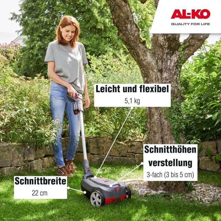 Produktbild AL-KO Akku-Mulchmäher 18 V 22.4 Li Comfort Solo (Akkubetrieb)