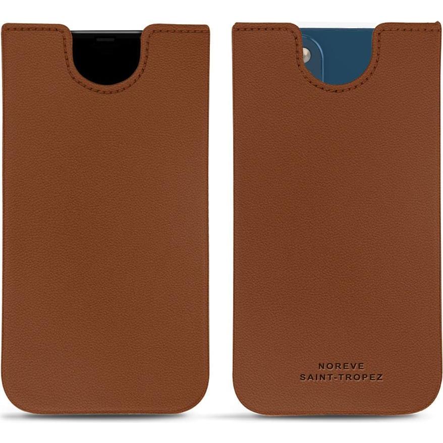 Noreve Lederschutzhülle (Apple iPhone 14 Plus), Smartphone Hülle, Braun