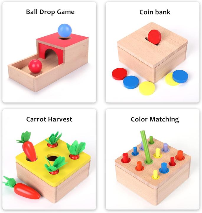Actual product image Activity Board Wooden toy Baby motor skills toy Object resistance Sorting game Wooden puzzle for children