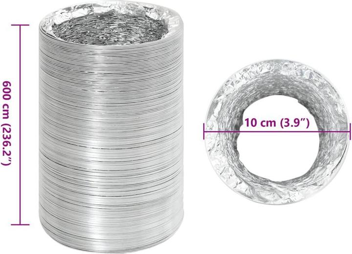 Image du produit vidaXL Tuyau de ventilation 6 m Ø10 cm