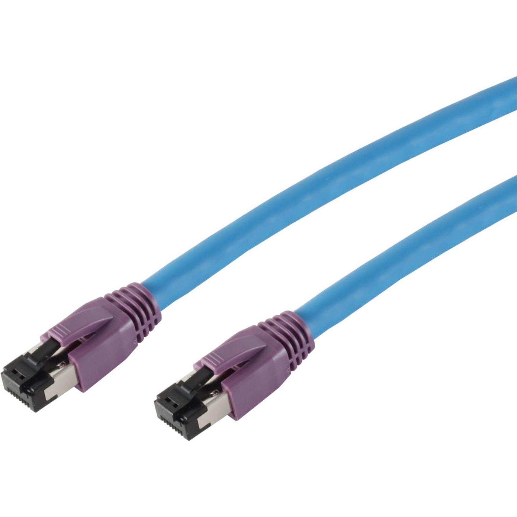 Shiverpeaks 08-40021 S/FTP (S-STP) Blau 1m Cat8 Netzwerkkabel (S/FTP, CAT8.1, 1 m), Netzwerkkabel