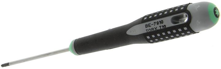 Actual product image Bahco ERGO tamper-proof TORX screwdriver with rubber handle, TR10 x 75 mm (Torx (TX))