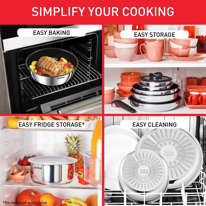 Actual product image Tefal L8977774 (26 cm, Frying pan, Wok, Aluminium, Stainless steel)