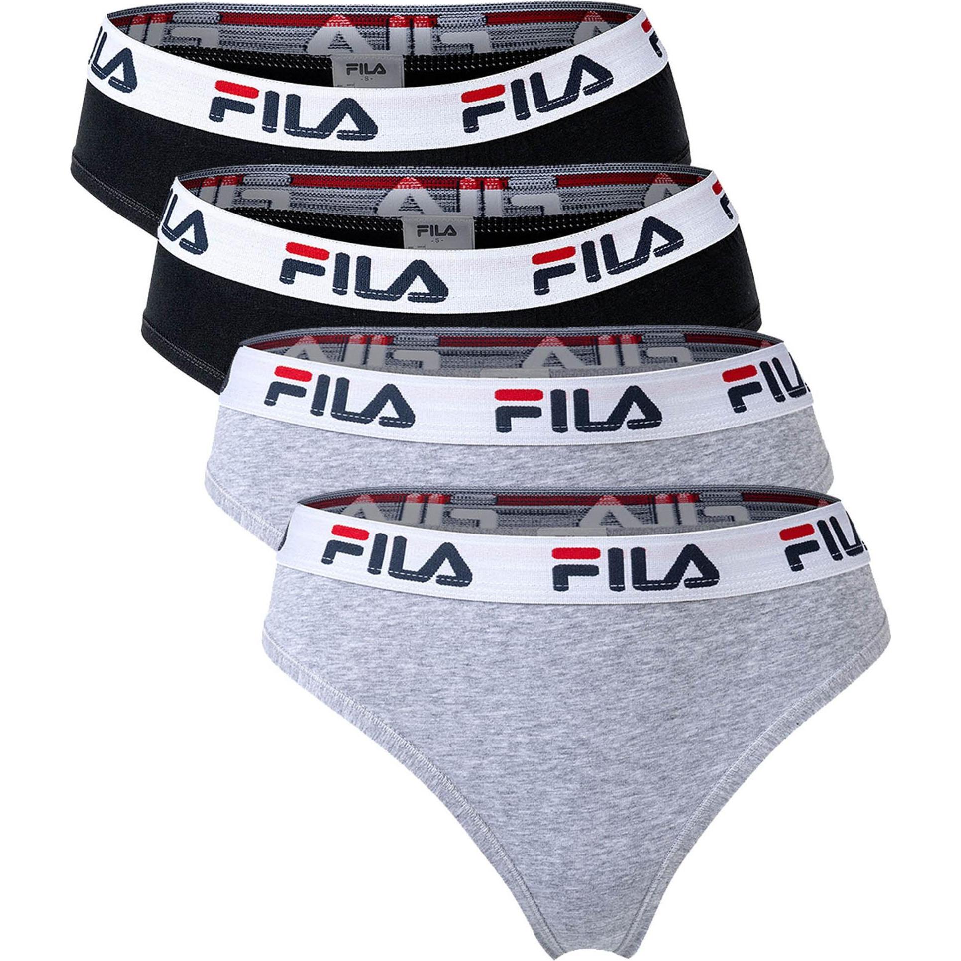 FILA, Damen, Unterhosen, Slip Sportlich, Mehrfarbig, (S, 4er Pack)