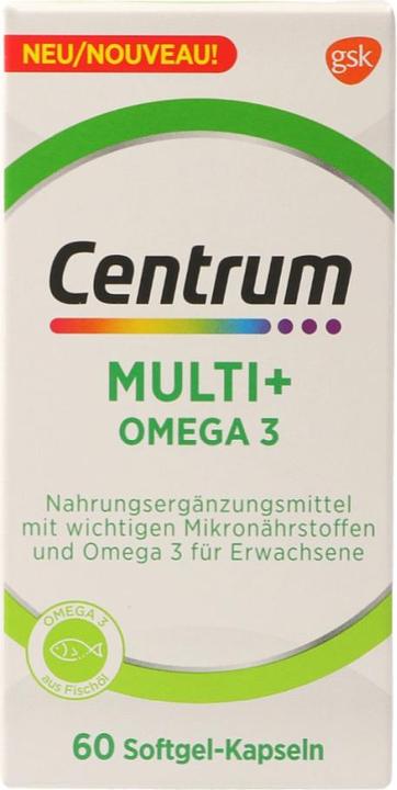 Produktbild Centrum Multi plus Omega 3 (60 Stück, Kapseln, 120 g)