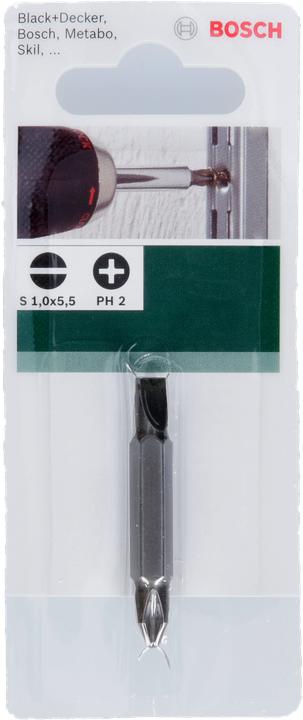 Actual product image Bosch Zubehör Double blade for Phillips crosshead screws and slotted head screws (PH, S) (Cross Phillips PH M2)