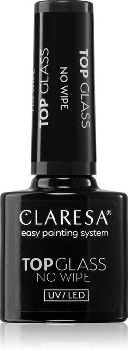 Claresa Vetro superiore UVLED senza salviette - 5 G (Topcoat, Vernice UV gel)