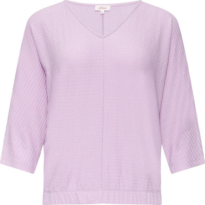 Actual product image S.Oliver T-Shirt Fein Strukturiertes Jerseyshirt mit 3/4-Fledermausärmeln (36)