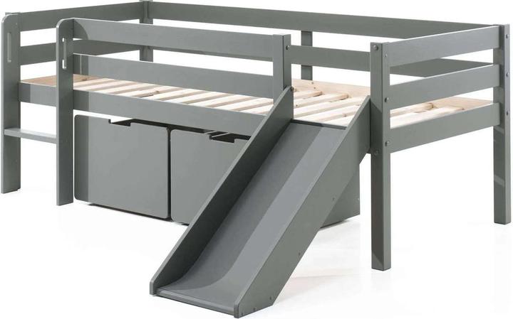 Image du produit Vipack Lit Pino avec toboggan et 2 tiroirs (90x200)