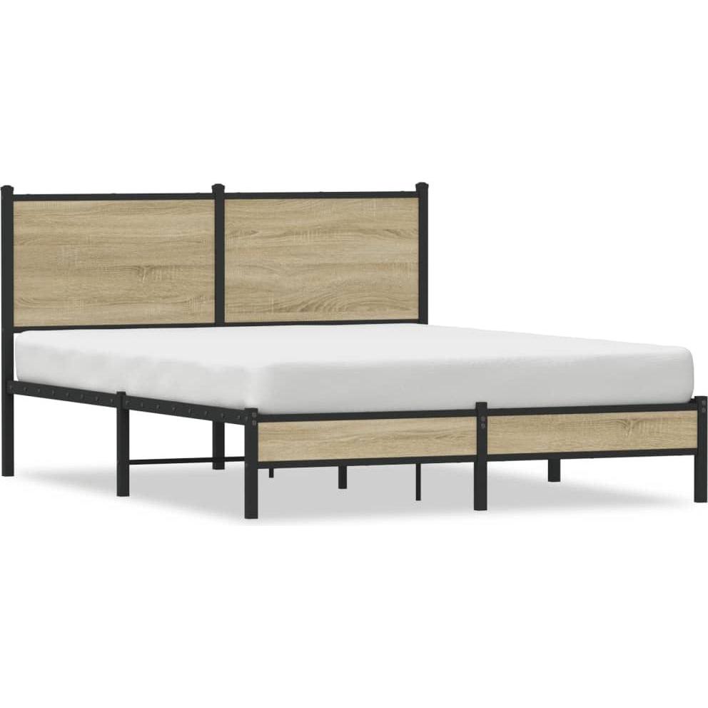 VidaXL, Bett, Bettgestell mit Kopfteil (140 x 190 cm)
