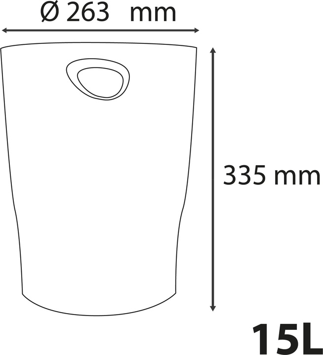 Actual product image Exacompta ECOBIN BEEBLUE - wastepaper bin (15 l)