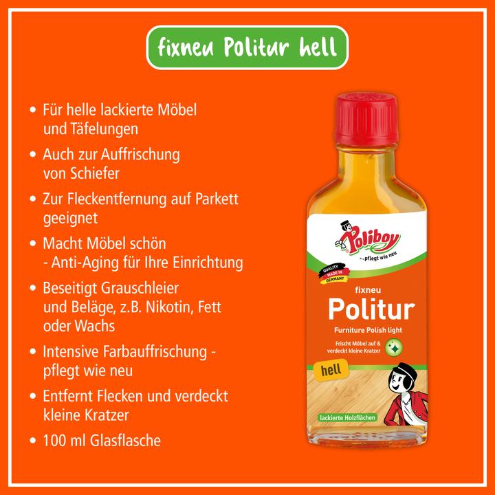 Produktbild Poliboy fixneu Politur hell - 2x100ml - mit Baumwolltuch (0.20 l)