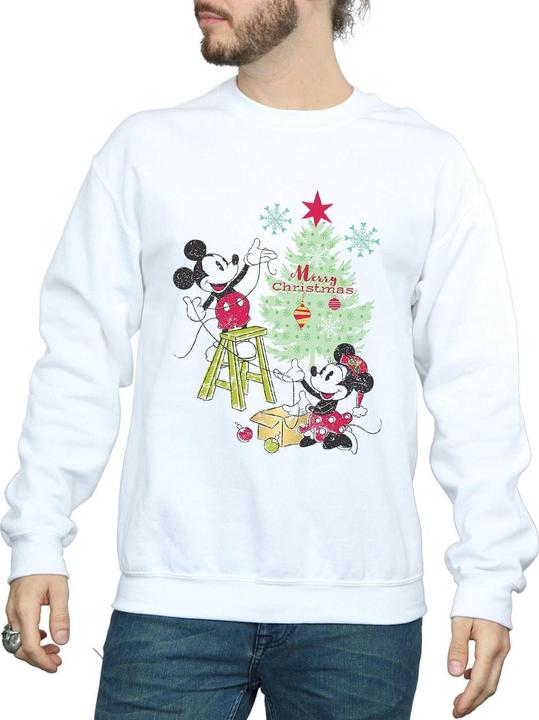 Immagine prodotto Disney Mickey And Minnie Christmas Tree Felpa Uomo (M)