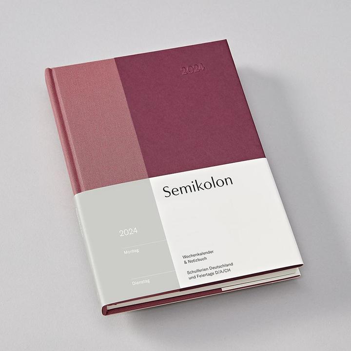 Produktbild Semikolon Wochenkalender & Notizbuch 2024 (A5), Blossom, 13 Monate