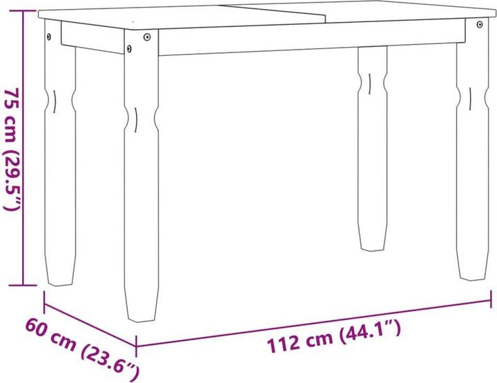 Image du produit vidaXL Esstisch (112 x 60 x 75 cm)