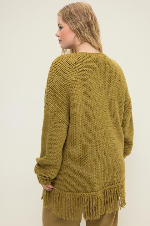 Immagine prodotto Studio Untold Cardigan aperto in morbida maglia dal taglio oversize con frange (56)
