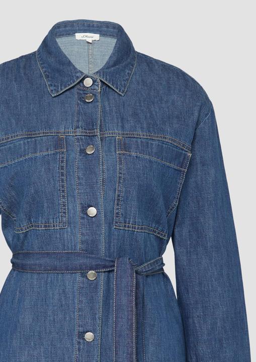 Produktbild S.Oliver Kleid Jeans-Hemdkleid im Relaxed Fit mit Bindegürtel (44)