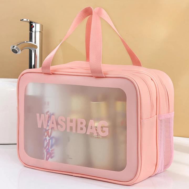 Actual product image Only-Bags.Store Wet-dry separator make-up bag portable toiletry bag travel essentials large capacity (1 l)