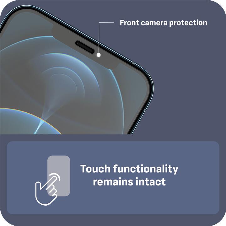 Produktbild Cazy Schutzglass Kompatibel mit iPhone 12/12 Pro Tempered Glass Hülle Kompatibel - 2 Stück (2 Stk., Apple iPhone 12, Apple iPhone 12 Pro)