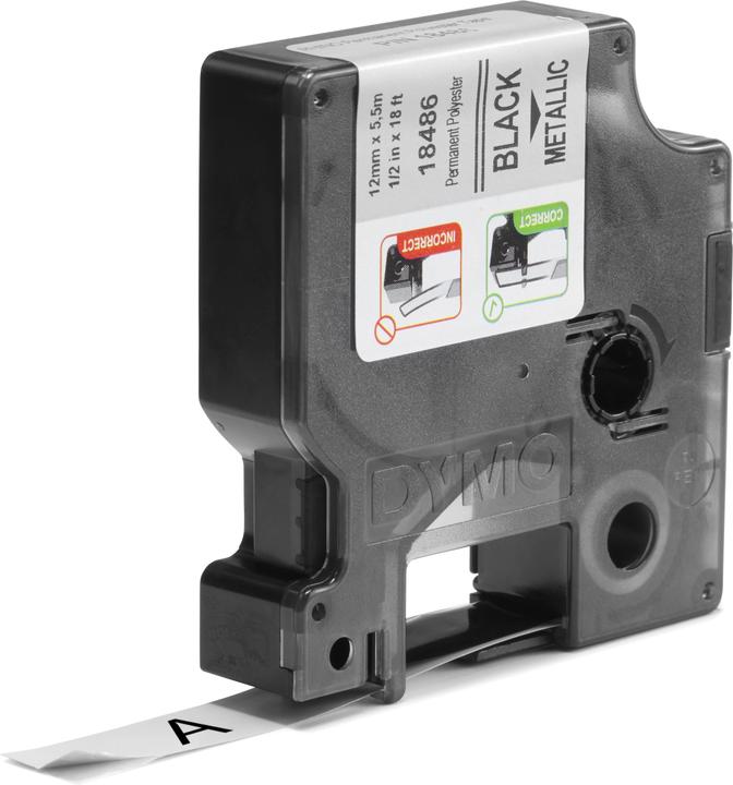 Produktbild Dymo Rhino Band IND 12mm me/sz (1.20 cm, Mehrfarbig, Schwarz)